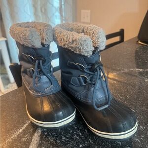 Kids Sorel Winter Boots - Black and Blue